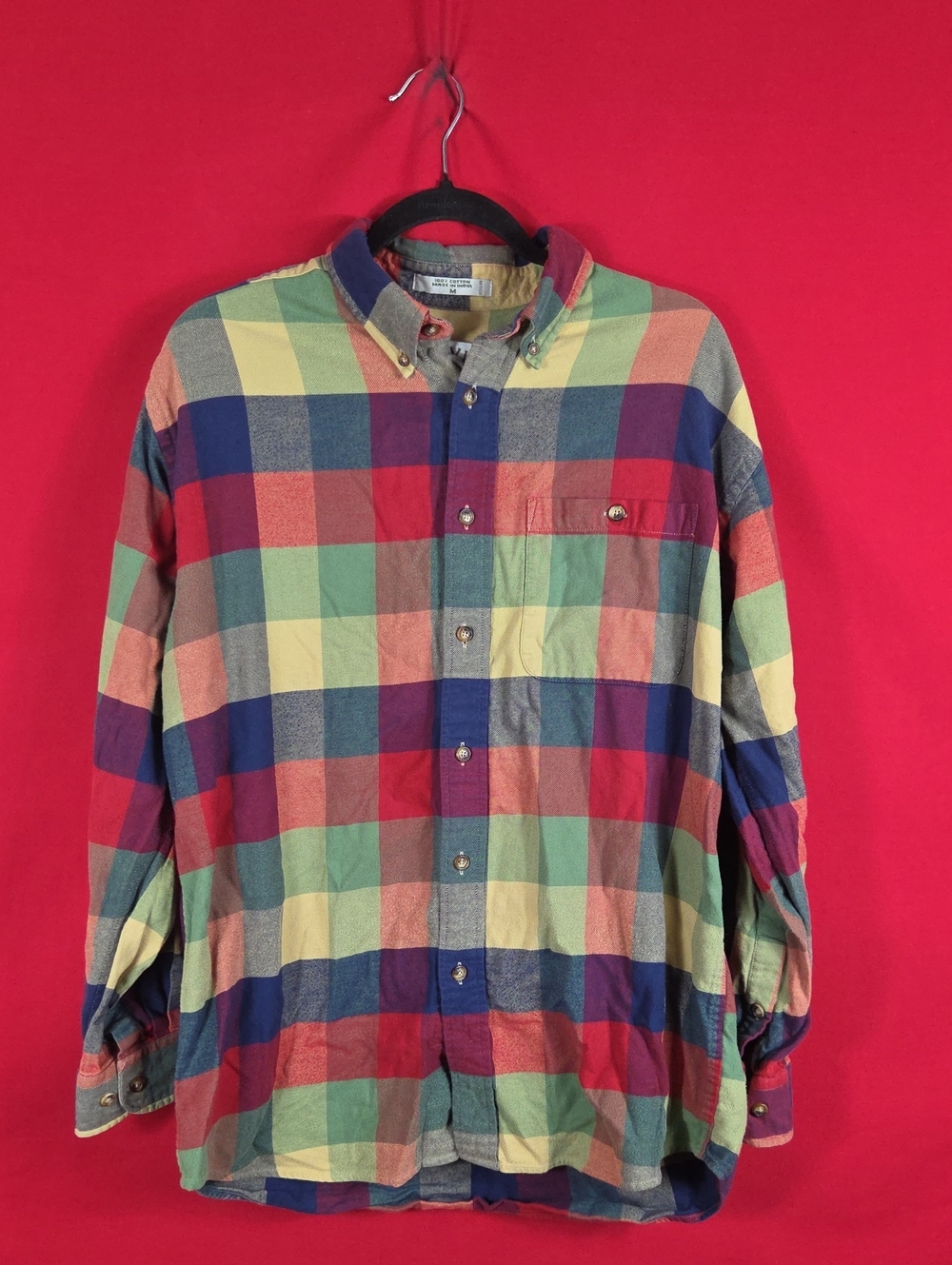 ORVIS VINTAGE Rainbow Flannel Mens Size Medium